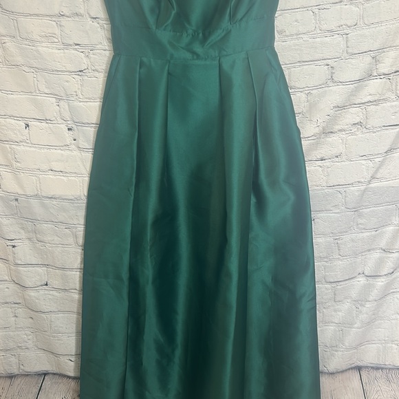 Alfred Sung Green Short Sleeve Evening Long Gown Size 10 Excellent Condition - Picture 4 of 10